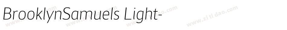 BrooklynSamuels Light字体转换